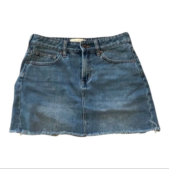 Pac Sun mini fringed 5 pocket denim skirt. Sz 25 - Picture 1 of 3
